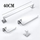 GobekUsa Black Bathroom Set: Towel Holder, Paper Holder, Gold Rod, Robe Hook - Stainless Steel Accessories