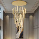 GobekUsa Crystal Chandelier LED Mezzanine Dining Room Lighting