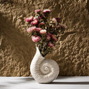 GobekUsa Conch Ceramic Vase for Aesthetic Desk Decor and Flowers Arrangement
