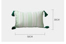 GobekUsa Geometric Tufted Tassel Pillow Cover - Handcrafted Boho Chic Cushion Cover