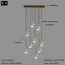 GobekUsa Clear Glass Ball Pendant Light Chandelier for Living Room Dining Room Home Decor