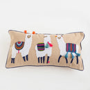 GobekUsa Embroidered Floral Ethnic Tassels Pillow Cover 30x60cm