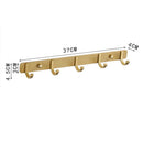 GobekUsa Brushed Gold Aluminum Robe Hooks Set of 4 - Bathroom & Kitchen Hangers