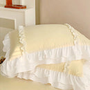 GobekUsa Korean Princess Lolita Bed 4-Piece Set in Solid Washed Cotton