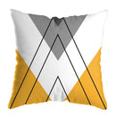 GobekUsa Geometric Deer Print Pillowcase 45x45cm - Yellow Home Decor