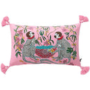 GobekUsa Luxe Cheetah Halo Pillowcase: Decorative Tassel Cushion Cover GG Style