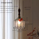 GobekUsa Butterfly Chandelier: French Retro Nostalgic Lighting for Bedroom, Restaurant, Bar, Foyer