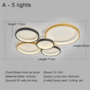 GobekUsa LED Ceiling Chandelier Remote Control Living Room Bedroom Kitchen Lamp White