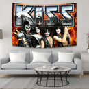 GobekUsa KISS Band Canvas Tapestry Wall Art Decor for Living Room & Bedroom
