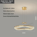 GobekUsa Acrylic Living Room Chandelier Pendant Light Fixture_LED Hanging Lamp