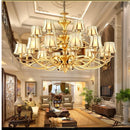 GobekUsa Copper Villa Chandelier Retro Staircase Lighting Home Decor