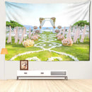 GobekUsa Garden Landscape Tapestry Wall Hanging Natural Boho Home Decor Scenery Art