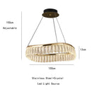 GobekUsa Golden Crystal Chandelier Luxury Round Pendant Lamparas Art Decor Fixture