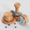 GobekUsa Espresso Distributor Tamper with Stainless Steel Puck Screen & Tamping Station