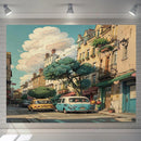 GobekUsa Love Street Landscape Wall Hanging Tapestry for Bedroom Decor
