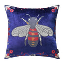 GobekUsa Bee Embroidery Cushion Cover - Exquisite Animal Design for Sofa Decor