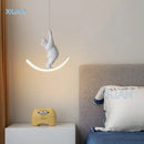 GobekUsa Kids Unicorn Pendant Lamps White Bear Pink Elephant Chandeliers