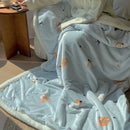 GobekUsa Korean Cartoon Plush Blanket, Soft Nap Sofa Cover for Home Dormitory