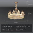 GobekUsa Luxe Crystal Ceiling Chandelier - Elegant Home Decor Hanging Light for Living Room