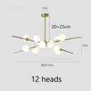 GobekUsa LED Glass Ball Pendant Light: Modern Nordic Chandelier for Living Room, Dining Room, and Cafe
