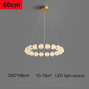 GobekUsa Glass Ball LED Ceiling Chandelier: Modern Living Room Bedroom Pendant Light