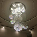 GobekUsa Crystal Ball LED Chandelier: Modern Luxury Pendant Lighting for Living Room