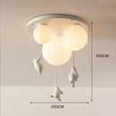 GobekUsa Bear Resin Pendant Light for Children's Room & Kindergarten