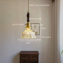 GobekUsa Japanese Style Green Glass LED Pendant Chandelier for Home Decor