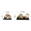 GobekUsa Golden Chain Skeleton Lock Home Decoration Figurine