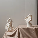 GobekUsa Ceramic Curl Sculpture Decor Modern Porcelain Figurine Room Decoration