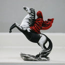 GobekUsa Banksy Red Knight Statue: Modern Street Art Decor for Home & Office