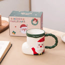 GobekUsa Lovely Christmas Socks Ceramic Mug Santa Coffee Cup Xmas Gift