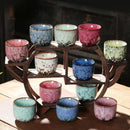 GobekUsa Japanese Kiln Transformation Ceramic Tea Cup Espresso Coffee Mug Pottery Kung Fu Teacup