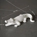 GobekUsa Crocodile Wildlife Sculpture Statue Decor for Home Interiors & Desk Display
