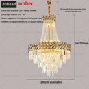GobekUsa Crystal Chandelier: Modern European Duplex Villa Living Room Luxury Hollow Stair Light