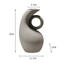 GobekUsa Geometric Ceramic Vase Set for Modern Floral Arrangements
