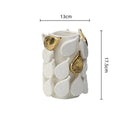 GobekUsa Lemon Carambola Ceramic Vase Gold-Plated Fruit Shape Creative Home Decor