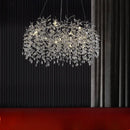 GobekUsa Golden Crystal Tree Ceiling Chandelier, Luxury Aluminum Art Fixture