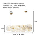 GobekUsa LED Glass Petal Chandeliers: Luxury Modern Hanging Lamps for Dining Table
