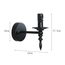 GobekUsa Iron Art Wall Lamp: Retro Black Candle LED Sconces for Living Room, Bedside & Corridor
