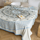 GobekUsa Cotton Gauze Summer Blanket, Soft Breathable Single Double Bed Nap Blanket