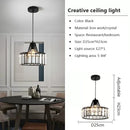 GobekUsa Crystal LED Pendant Light: Retro Gold Lampshade for Living Room, Bedroom, Dining Room
