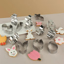 GobekUsa Easter Cookie Cutter Set for Kids Baking Party, Stainless Steel Mold - 12pcs