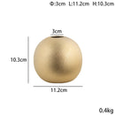 GobekUsa Geometric Gold & Silver Vase for Chic Flower Arrangements & Home Decor
