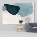 GobekUsa Abstract Geometric Plant Print Hanging Tapestry Yoga Mat Living Room Decor
