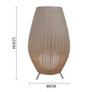 GobekUsa Lucide Colin Rattan Floor Lamp: Natural Handmade Light for Garden, Bedroom, Living Room