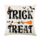 GobekUsa Halloween Pumpkin Linen Cushion Cover Set for Home Sofa Bedroom Decor