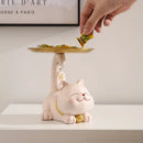 GobekUsa Lucky Cat Statue Ornaments for Home Decor and Storage