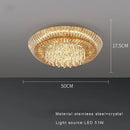 GobekUsa Amber Crystal Ceiling Chandelier: Luxe LED Home Decor Light Fixture
