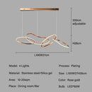 GobekUsa LED Ring Chandelier for Living Dining Room - Postmodern Luxury Minimalist Art Lighting